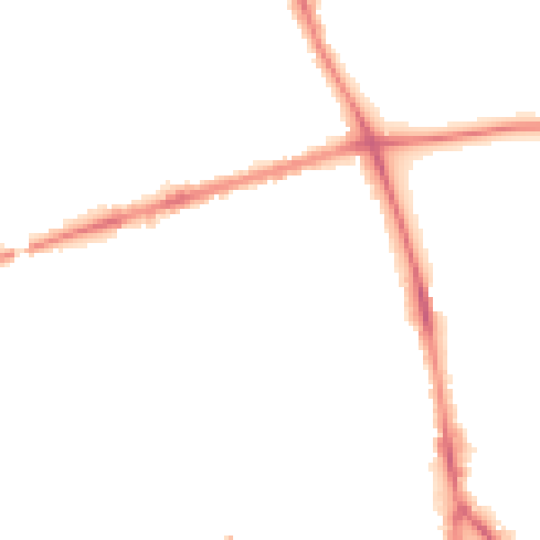 Night-time road noise heatmap for PR1 7XH
