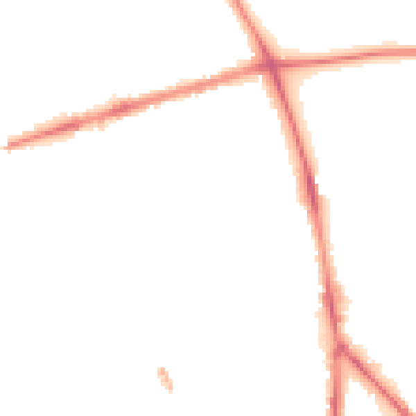 Night-time road noise heatmap for PR1 7XL