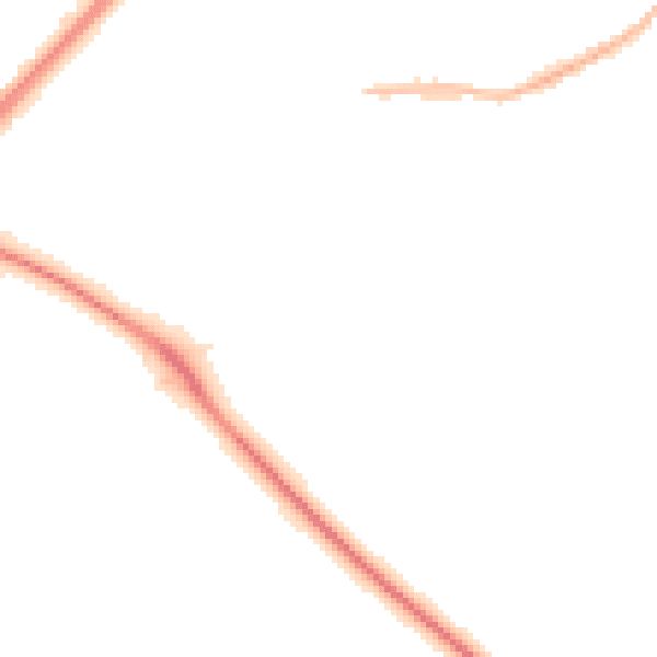Night-time road noise heatmap for PR1 9DP
