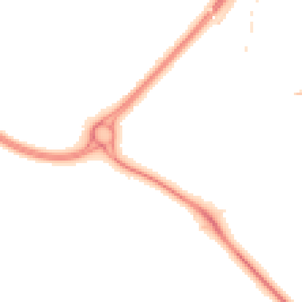 Night-time road noise heatmap for PR1 9LQ