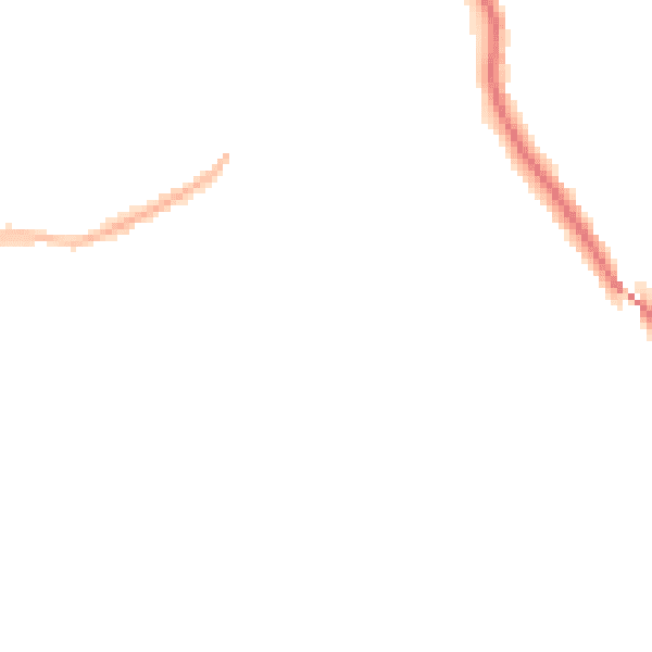 Night-time road noise heatmap for PR1 9NY