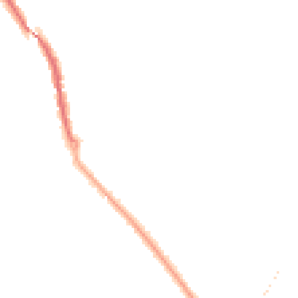 Night-time road noise heatmap for PR1 9SD