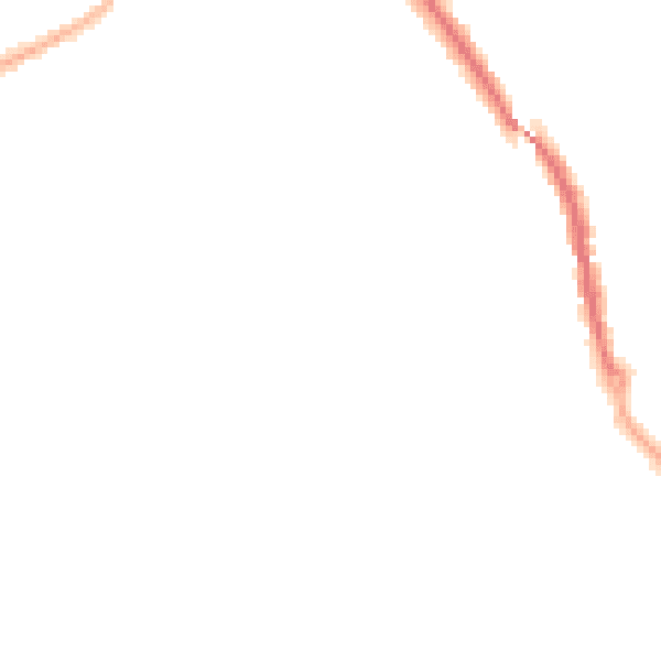 Night-time road noise heatmap for PR1 9UN