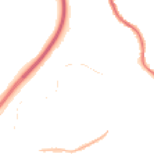 Night-time road noise heatmap for PR1 9ZD