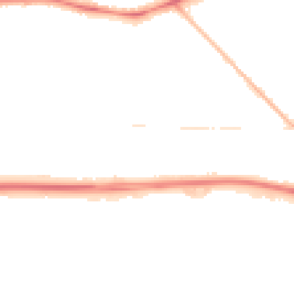 Night-time road noise heatmap for PR2 1AH