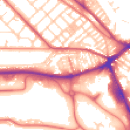 Daytime road noise heatmap for PR2 1BA