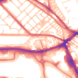 Daytime road noise heatmap for PR2 1BD