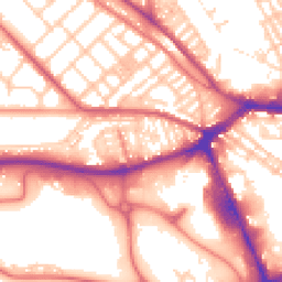 Daytime road noise heatmap for PR2 1BE