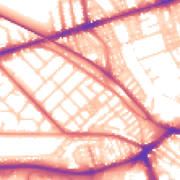 Daytime road noise heatmap for PR2 1BT