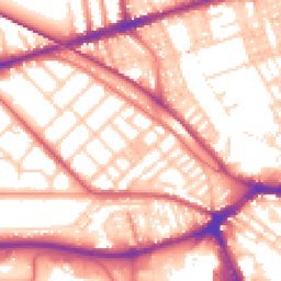 Daytime road noise heatmap for PR2 1BU