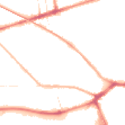 Night-time road noise heatmap for PR2 1BU