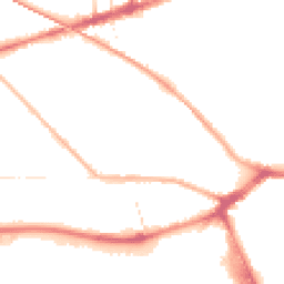 Night-time road noise heatmap for PR2 1DB