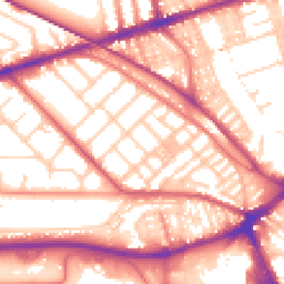 Daytime road noise heatmap for PR2 1DG