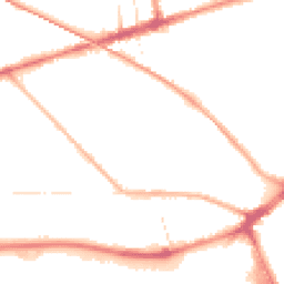 Night-time road noise heatmap for PR2 1DG