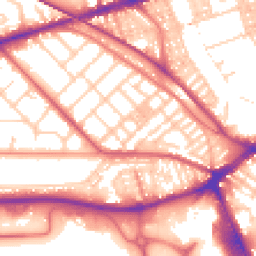 Daytime road noise heatmap for PR2 1DJ