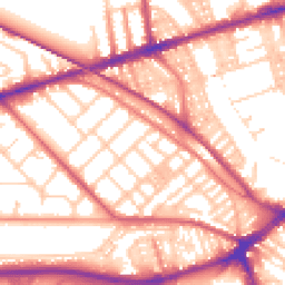 Daytime road noise heatmap for PR2 1DP