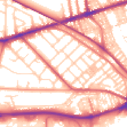 Daytime road noise heatmap for PR2 1DT