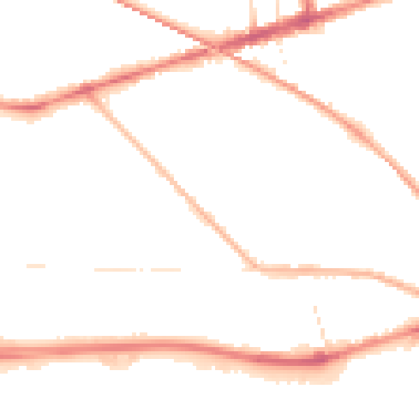 Night-time road noise heatmap for PR2 1ER