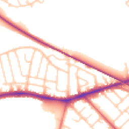 Daytime road noise heatmap for PR2 1JY