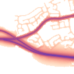 Daytime road noise heatmap for PR2 1RA