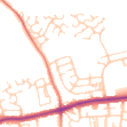 Daytime road noise heatmap for PR2 1TX