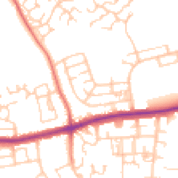 Daytime road noise heatmap for PR2 1UB