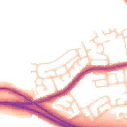 Daytime road noise heatmap for PR2 1YE