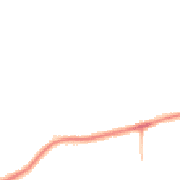 Night-time road noise heatmap for PR2 1YU
