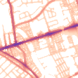 Daytime road noise heatmap for PR2 2BG