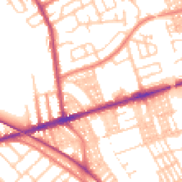 Daytime road noise heatmap for PR2 2EB