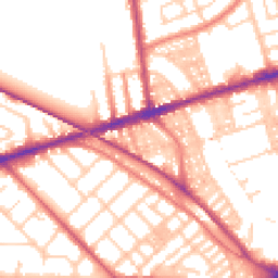 Daytime road noise heatmap for PR2 2JY