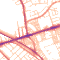 Daytime road noise heatmap for PR2 2LJ