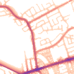 Daytime road noise heatmap for PR2 2LZ