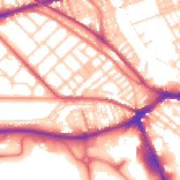 Daytime road noise heatmap for PR2 2RJ