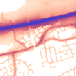 Daytime road noise heatmap for PR2 3BG