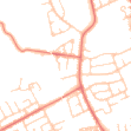 Daytime road noise heatmap for PR2 3QY
