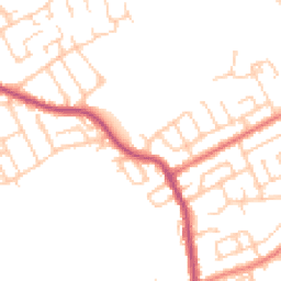 Daytime road noise heatmap for PR2 3TQ