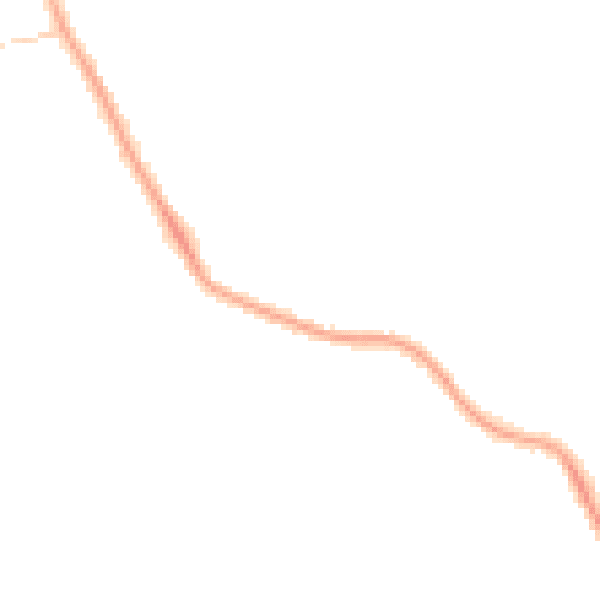 Night-time road noise heatmap for PR2 3TX