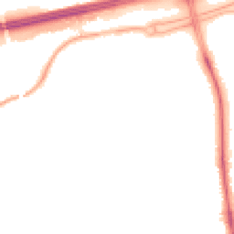 Night-time road noise heatmap for PR2 3UU