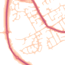 Daytime road noise heatmap for PR2 3XJ