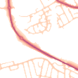 Daytime road noise heatmap for PR2 3XW