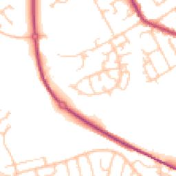 Daytime road noise heatmap for PR2 3YE