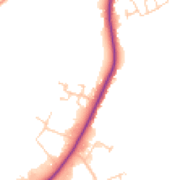 Daytime road noise heatmap for PR2 5BG