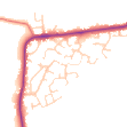 Daytime road noise heatmap for PR2 5JG