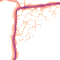 Daytime road noise heatmap for PR2 5LU
