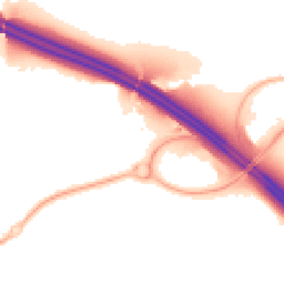 Night-time road noise heatmap for PR2 5RU