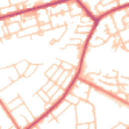 Daytime road noise heatmap for PR2 6BJ