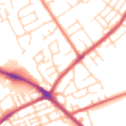 Daytime road noise heatmap for PR2 6DQ