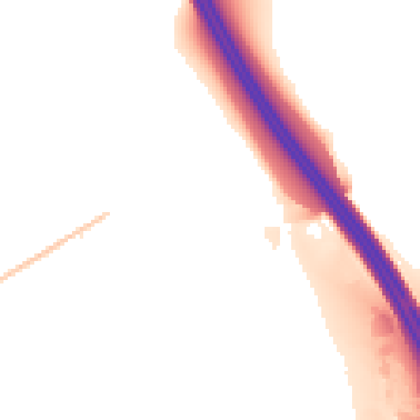 Night-time road noise heatmap for PR2 6HH