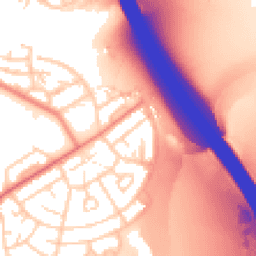 Daytime road noise heatmap for PR2 6HJ